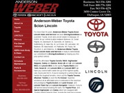 Anderson Weber Toyota Lincoln Website