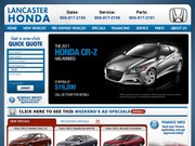 Honda Automobiles Lancaster Website