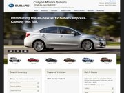Canyon Motors Subaru Website