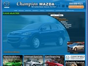 Champion Mazda Website