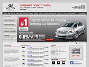 Cherokee County Toyota Website