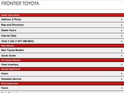 Frontier Toyota Website