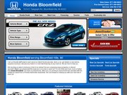 Honda Bloomfield Website