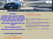 King Honda Car World Website