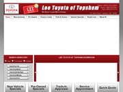 Lee Toyota Website