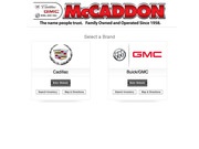 McCaddon Cadillac Buick GMC Trucks Website