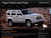Papa Frank’s Auto Plaza Website