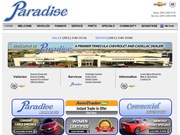 Paradise Chevrolet Cadillac Website