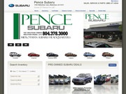 Pence Subaru Website
