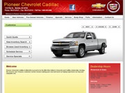 Pioneer Chevrolet Cadillac Website