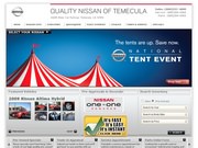 Quality Nissan of Temecula Website