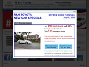 R & H Toyota Website