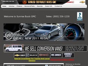 Sunrise Pontiac GMC Website