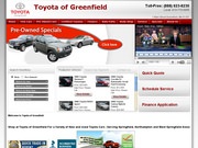 Toyota of Greenfield Website