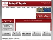 Valley Hi Toyota Website